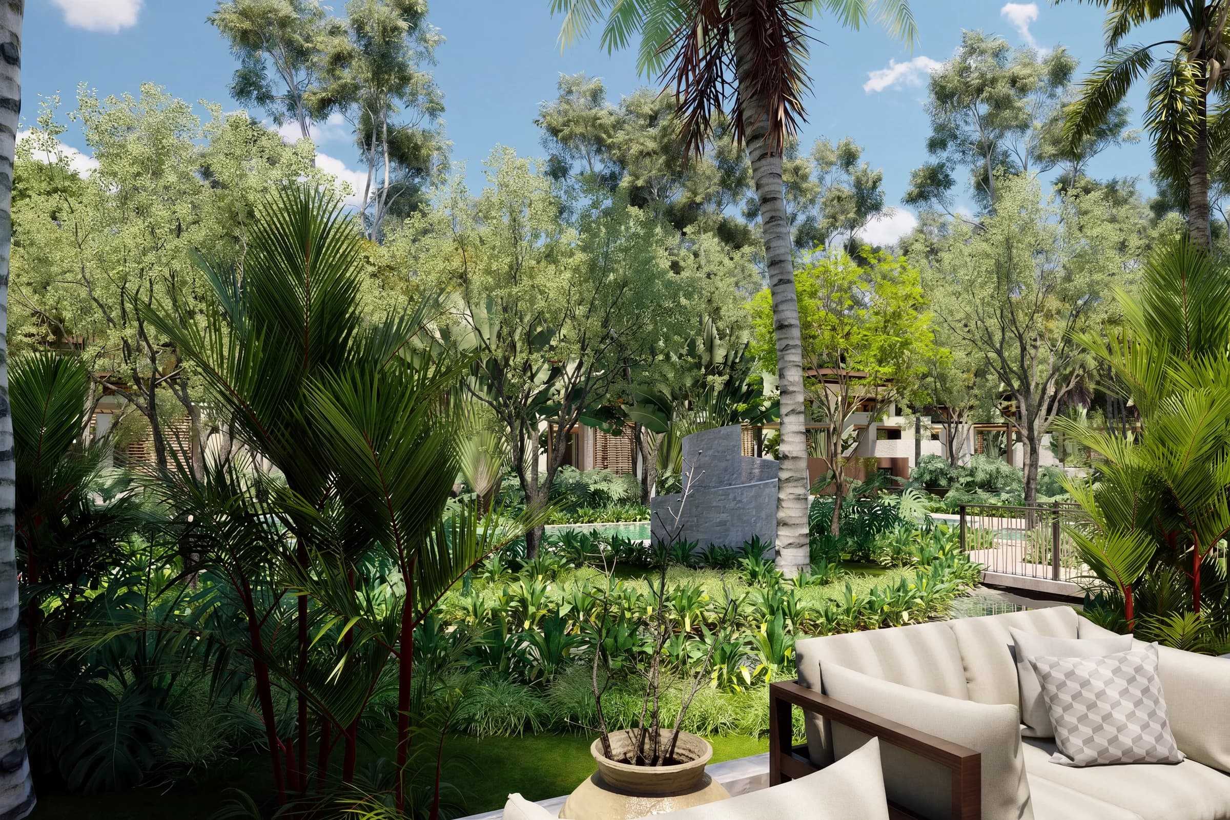 Botanical gardens at The Oasis