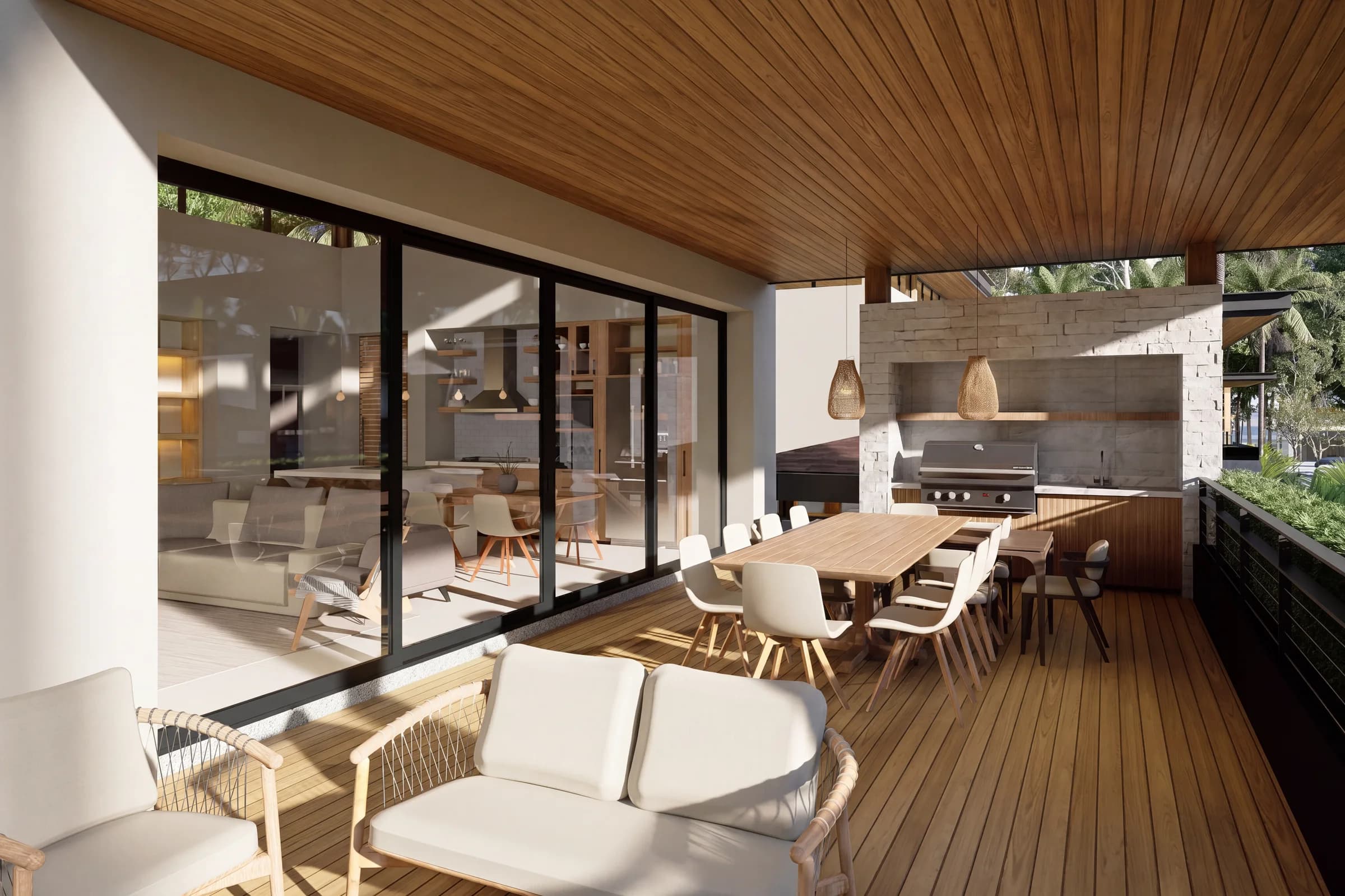 Apartment terrace and grill
